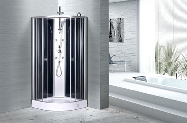 Almacenamiento normal de la temperatura del cuarto de baño de las cabinas prefabricadas de cristal transparentes de la ducha