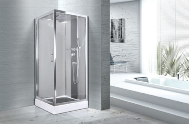 Perfiles blancos del cromo de la bandeja del ABS de las cabinas de la ducha del cuarto de baño del cuadrado 900 x 900