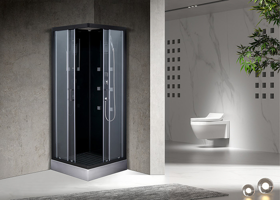 Aluminio cuadrado de Tray Black del ABS de Grey Acrylic de las cabinas de la ducha del cuarto de baño