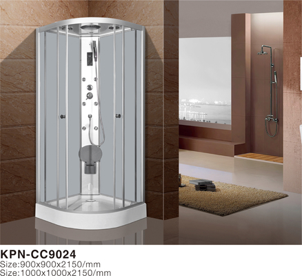 Cabina de ducha con bandeja de acrílico blanco de aluminio silicio