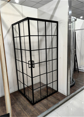 Cabinas de ducha, unidades de ducha 900 X 900 X 1900 mm cuadrados de aluminio negro