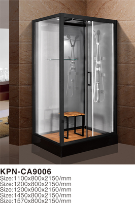 Cabina de ducha de esquina con diseño moderno e instalación independiente