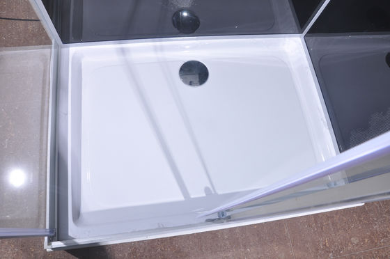 cabina cuadrada pintada silive de la ducha con la bandeja de acrílico blanca del ABS