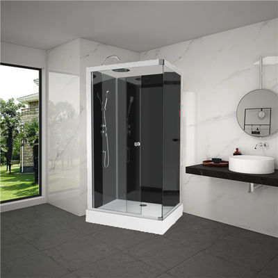 cabina cuadrada pintada silive de la ducha con la bandeja de acrílico blanca del ABS