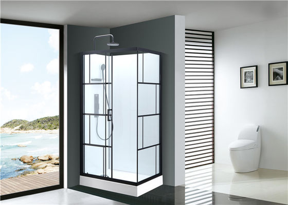 Cabinas de la ducha del cuarto de baño, unidades de la ducha del cuadrante 1100 x 800 x 2250 milímetros de aluminio del negro