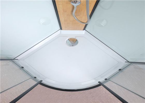 Cabina de la ducha del cuadrante del círculo con la bandeja y el tejado de acrílico blancos