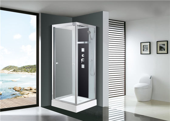 , Cabina cuadrada de la ducha con la bandeja de acrílico blanca, puerta del pivote de la moda, paradas de ducha de la esquina