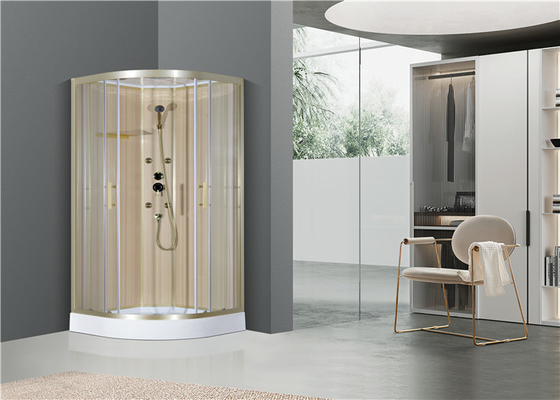 Cabina de la ducha con la bandeja de acrílico blanca los 900*900*2150cm   alumimium del oro