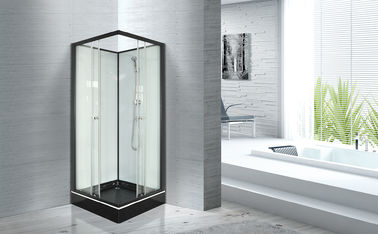 Cabinas de cristal de la ducha del cuarto de baño popular 800 x 800 con la bandeja negra cuadrada del ABS