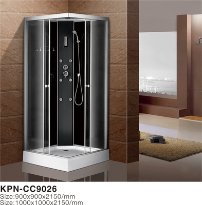Cabina de ducha con bandeja de acrílico blanco 900x900x2150mm de aluminio silicio