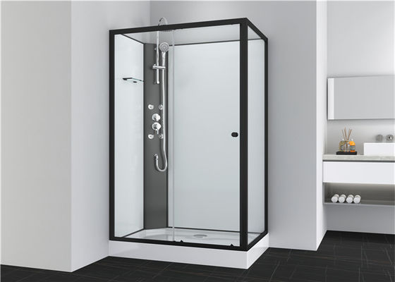 Cabinas de la ducha del cuarto de baño, unidades de la ducha del cuadrante 1100 x 800 x 2250 milímetros de aluminio del negro