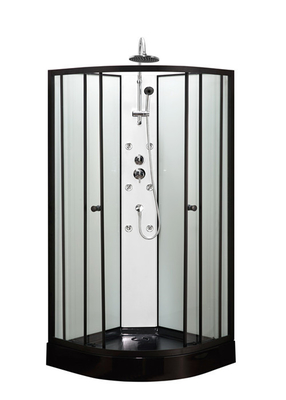 Cabina de la ducha del cuadrante del círculo con la bandeja de acrílico negra los 850*850*2250cm