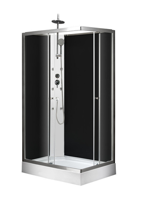Las bandejas de acrílico negras del ABS del cuarto de baño de las cabinas cuadradas de la ducha croman el 120*80*225cm pintado