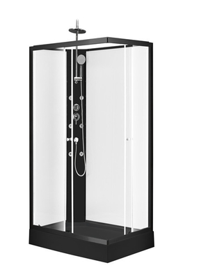 Bandejas de acrílico negras el 120*80*225cm pintado negro del ABS del cuarto de baño de las cabinas cuadradas de la ducha