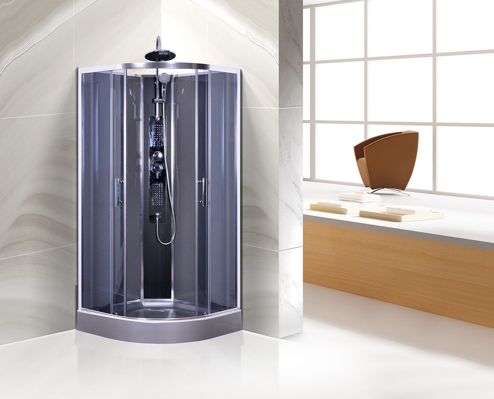 Cubículos comerciales de la ducha del cuadrante, recintos de cristal curvados de la ducha